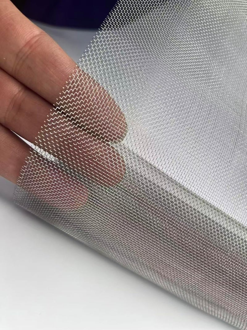 24 Mesh 304 Stainless Steel Wire Mesh, 0.19mm Wire Diameter, 30cm x 250cm (11.8"x98.4"), Extra-Long Fine Sifting Mesh for Small Pet Cages, DIY Stencils & Garden Seed Sifting